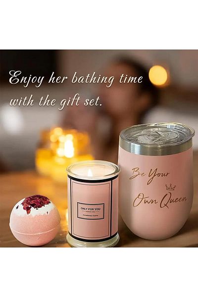COOYA 7 PCS Bath Gift Set for Women, Relaxing Spa Gifts with Gift Boxes,Gift Set for Women