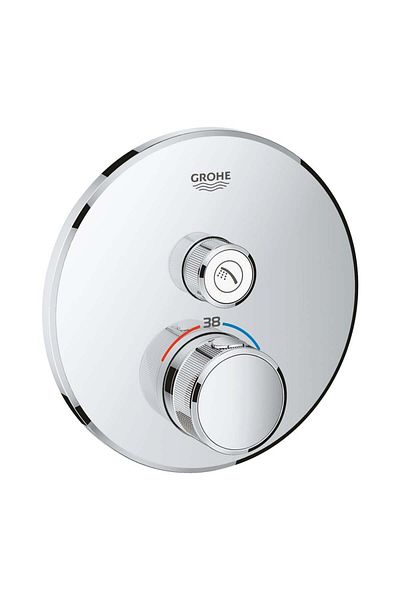 Grohe Grohtherm Smart Control Three Valve Flow Controlled Thermostatic Shower Faucet (. 29121000 )