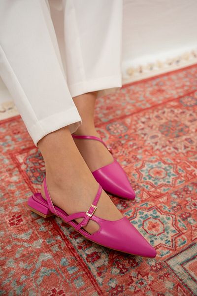 LAMİNTA Balerini de damă Scrup Fuchsia cu cataramă