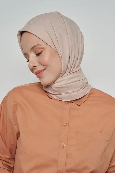 ED Scarf Βαμβακερό Σάλι Floral Pattern - Εκρού