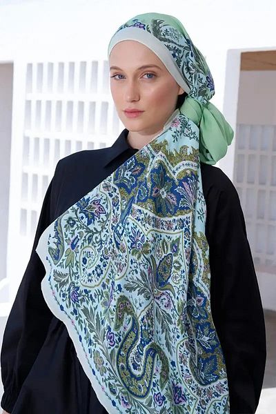 ED Scarf Ανοιχτό πράσινο έθνικ σάλι