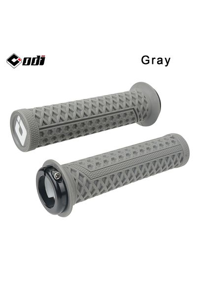 ODI VS-21 Gray ODI VS-21 MTB Handlebar Grips Silicone Lock-On Bicycle Cover Updated Waffle Pattern Anti-