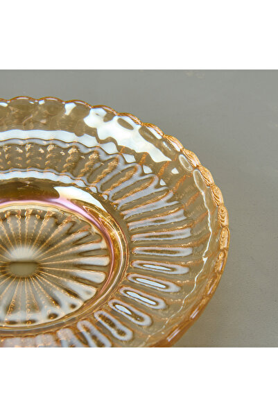 Evidea Kitchen Anafor 6'lı Çay Tabağı - Altın - 12 cm
