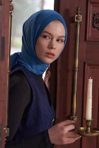 ED Scarf Σάλι Heritage Saye - Indigo