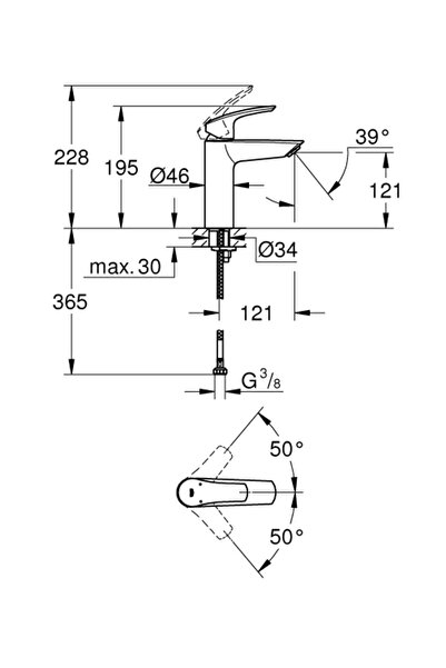 Grohe Eurosmart Lavabo Bataryası M-Boyut - 23324003