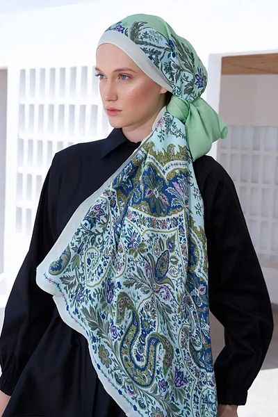ED Scarf Ανοιχτό πράσινο έθνικ σάλι