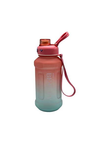 Other زجاجة ماء مع كوب ماء بقشة للسفر، كوب بلاستيكي، زجاجات مياه شرب (26 × 10) سم، 1 لتر