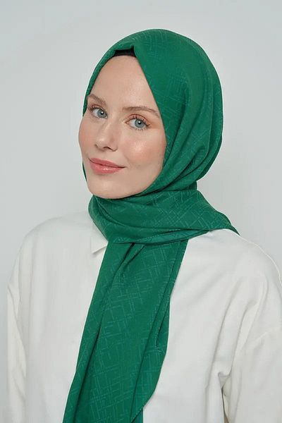 ED Scarf Şal mătăsos Jacquard - Model în dungi