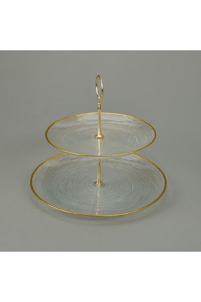 Evidea Kitchen Paloma 2 Tier Cookie Rack - Transparent / Gold