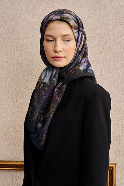 ED Scarf Vision Art Collection Φουλάρι Velmora - Λαμπερό Μπλέ
