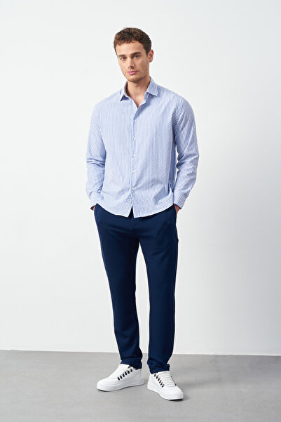 Mesfeno Boxy Fit Смугаста чоловіча сорочка