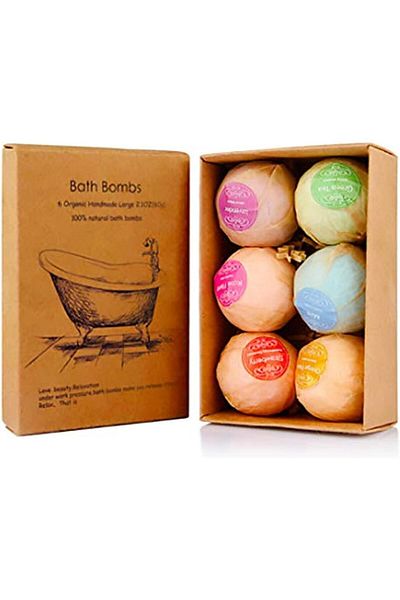 COOYA Bath Bombs Gift 6 Pack,Natural Essential Oil Handmade ,Set Moisturize Dry Skin Bath Bombs