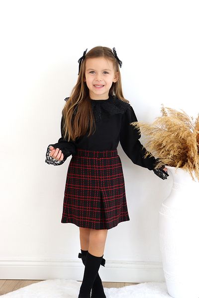 Parla Kids Girl's Füreya Skirt Blouse Buckle Set