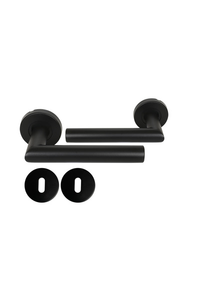 Store Vega Matte Black Room Type Titanium Plated Stainless Door Handle Set