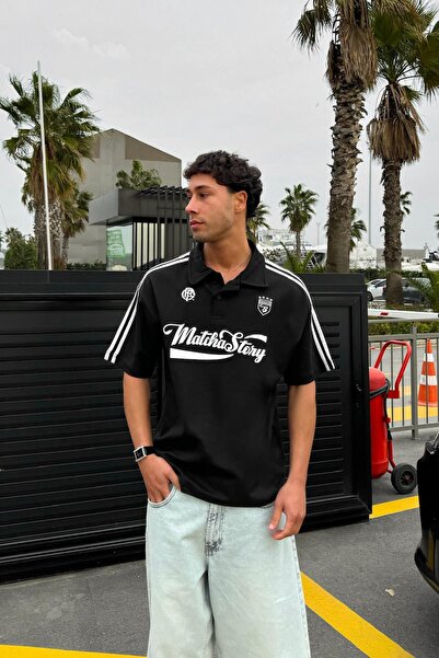 Flaw Wear Μπλουζάκι Matcha Story με τύπωμα oversized Μαύρο