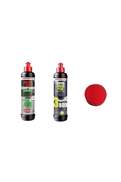 Menzerna 400 Green-3800 Kalın Pasta Hare Cila Seti 250 ml Uygulama Pedi Hediye