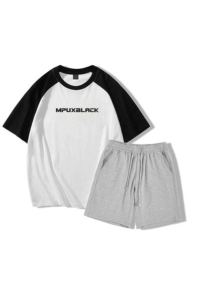viperkombin Σετ μπλουζάκι και σορτς με μανίκια Raglan Oversize 2 τεμαχίων
