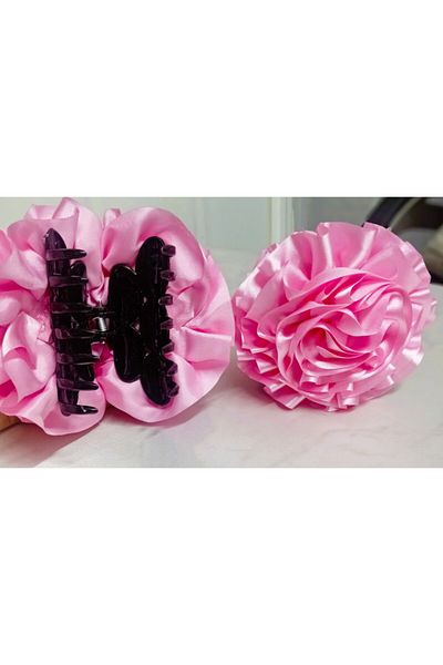 Lissa Aksesuar Roz Satin Rose Model cu cataramă cu detaliu