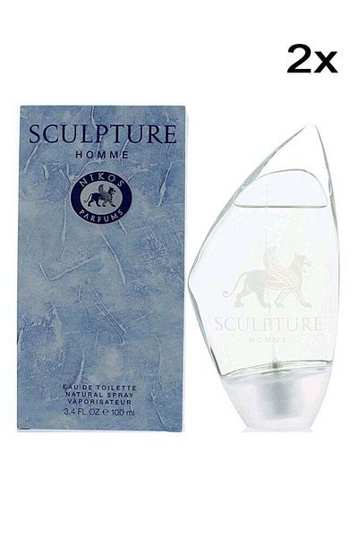 Nikos Set Of 2 Sculpture Homme Edt 100Ml 100Ml - زجاجتا سكلبتشر EDT للرجال 100 مل 100ملليلتر