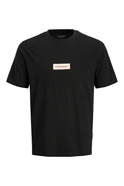 Jack & Jones JORSPLIT FAKESTITCH BRANDING TEE SS C LN Black