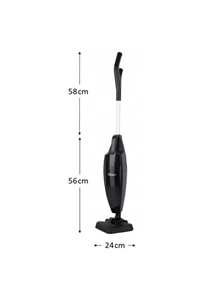 Zilan Aspirator vertical ZLN-1235,Negru Putere 800W, Fara sac, Recipient praf...