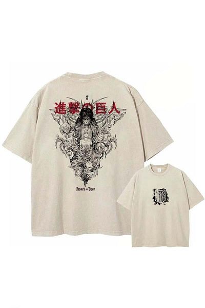 Köstebek Μπλουζάκι Unisex σε μπεζ Anime Attack On Titan Final Chapter
