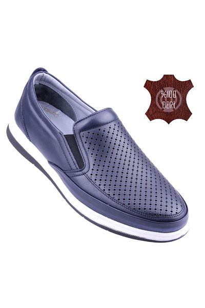 DETECTOR Genuine Leather Orthopedic Perforated Men's Casual Shoes 046