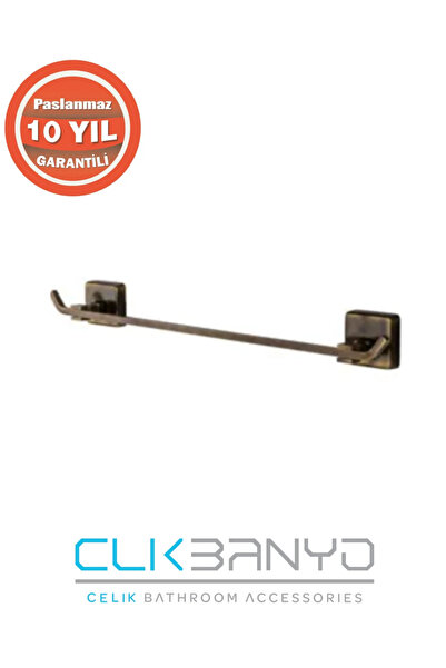 ÇELİK BANYO Paslanmaz Pirinç Kumru Antik Bronz 45 Cm Uzun Havluluk KU10-006.2...