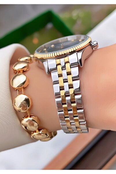 Ferrucci Ferruci Brand Yellow Silver Color Steel Band Women's Wrist Watch - Bracelet Gift