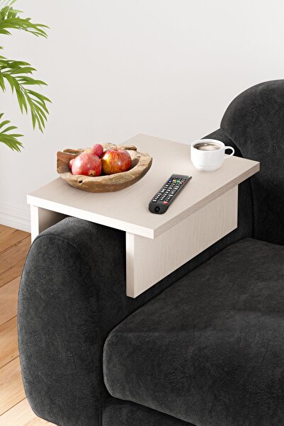 Ceramical KLS Ayarlanabilir Koltuk Sehpası, Yan Sehpa - Bej