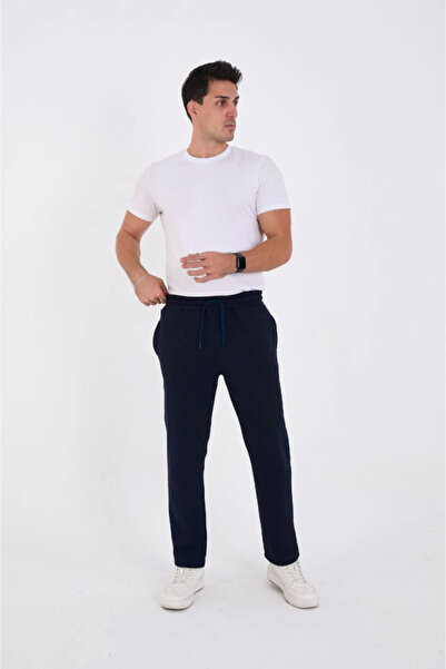 Genel Markalar eyesof Unisex Üç İplik Basic Eşofman Özel Tasarım Pantolon - Lacivert