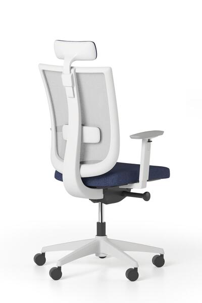 Bürotime Move Yönetici Koltuğu, Plastik Ayak, Gri & Lacivert