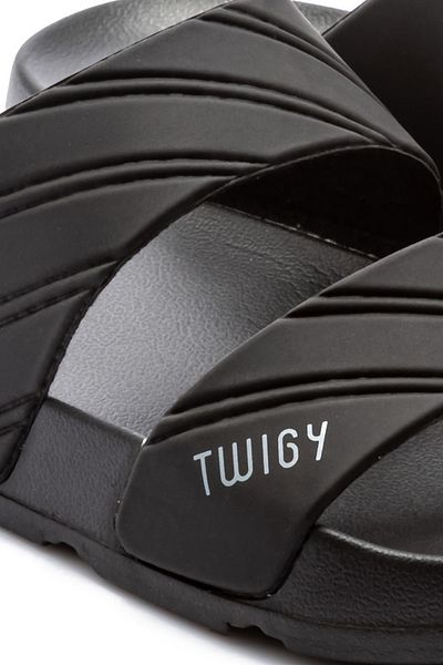 Twigy Kevin Striped Men's Slippers Black 40/45