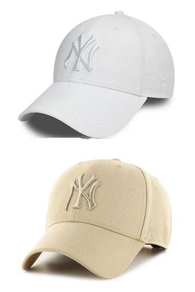 w white stars sports & wear Комплект унисекс спортна шапка от 2 части, велкро, регулируеми бели звезди на гърба