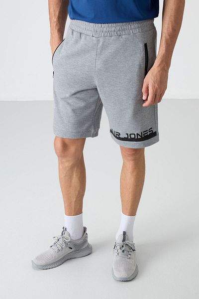 AIR JONES Ανδρικό σορτς Albie Grey Melange Standard Fit - 81241