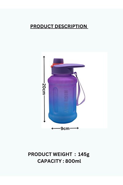 Other Water Jug Fitness Water Bottle 800 ml with Straw for Men and Women Water Bottles - (20X9) CM