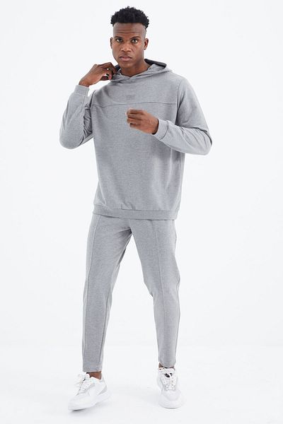 AIR JONES Kelvin Grey Melange Kelvin Basic ανδρική φόρμα - 85230