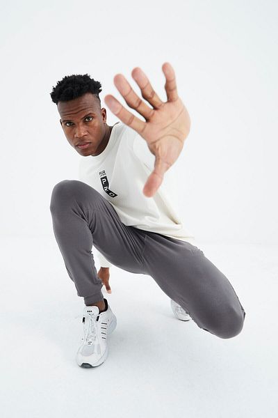 AIR JONES Pantaloni de sport Jogger pentru bărbați, gri închis, Harold - 82112