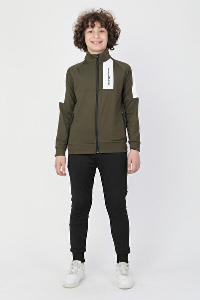 NEW YEAR FİT Diver Fabric Zippered Waiter Tracksuit Set