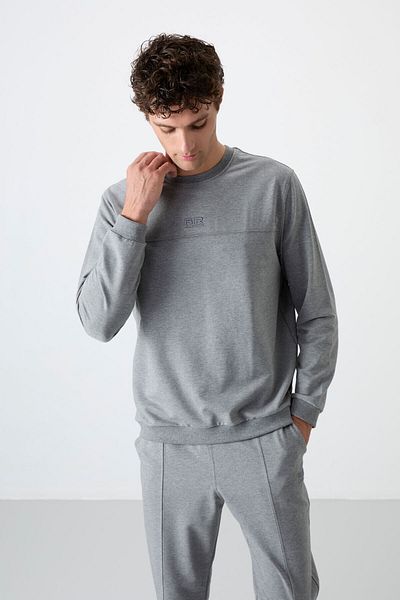 AIR JONES Σετ ανδρικής φόρμας Keith Grey Melange Basic - 85231