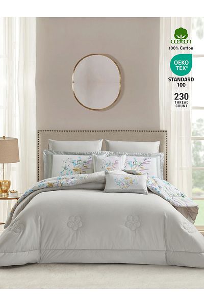 Donetella Cotton Printed Comforter Set 4-Pcs Single Size(170 X 230 Cm) With 350 GSM Filling