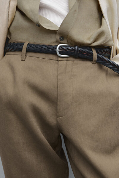 Massimo Dutti %100 keten tapered fit pantolon