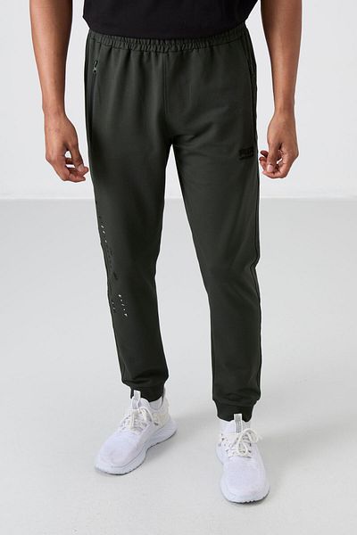 AIR JONES Ανδρική αθλητική φόρμα Rory Khaki Jogger κάτω - 84909