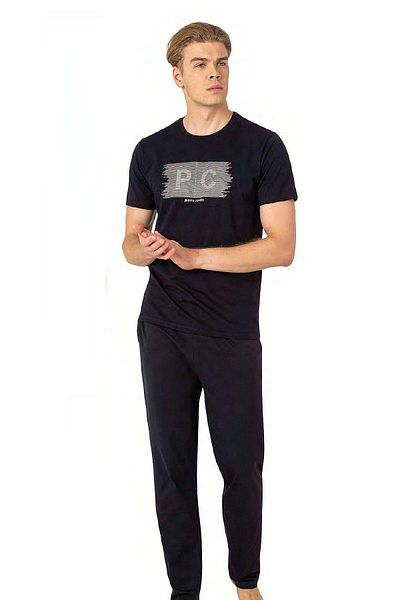 Pierre Cardin 6084 Ανδρικό κοστούμι πιτζάμες με κοντομάνικο λαιμόκοψη