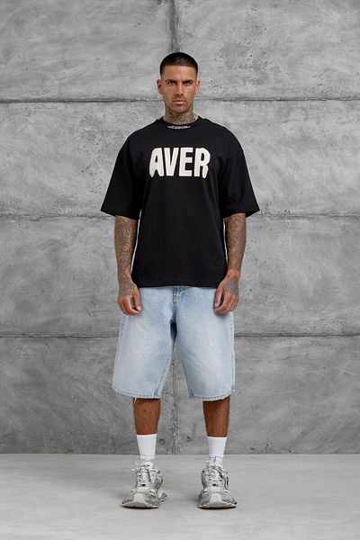 NOMARC Μαύρο μπλουζάκι Aver Written Oversize