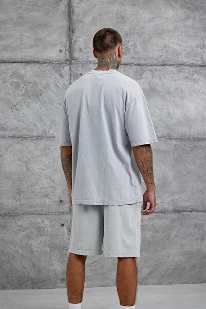 NOMARC Ανδρικό μπλουζάκι Basic Oversize σε γκρι χρώμα