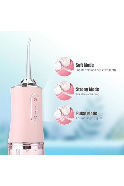 COOYA Water Flosser Cordless, Oral Irrigator Mini Portable, 220ml Sink USB Rechargeable