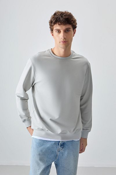 AIR JONES Ανδρικό φούτερ - Stone Cotton, Soft Texture, Standard Fit, Basic Model - 88363