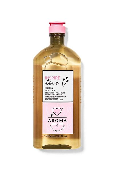 Bath & Body Works Rose Vanilla Body Wash and Foam Bath