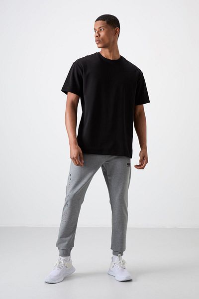 AIR JONES Ανδρική αθλητική φόρμα Rory Grey Melange Jogger - 84909
